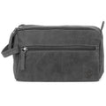 Leather Travel Toiletry Bag (Grey)