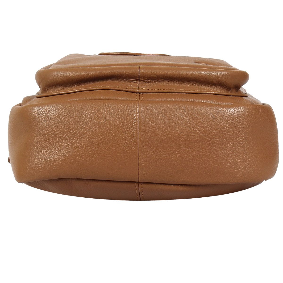 Leather Sling Bag, Chest Shoulder Backpack for Men Women (Brown)
