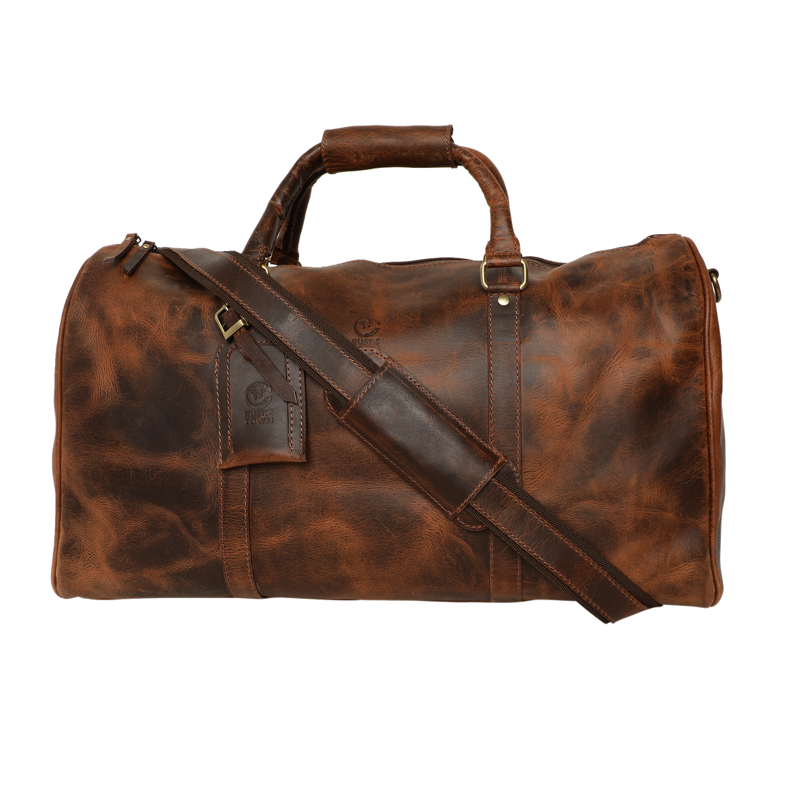 Nando Adventure Leather Travel Bag Weekender Duffel Bag Mulberry Rustic Town India