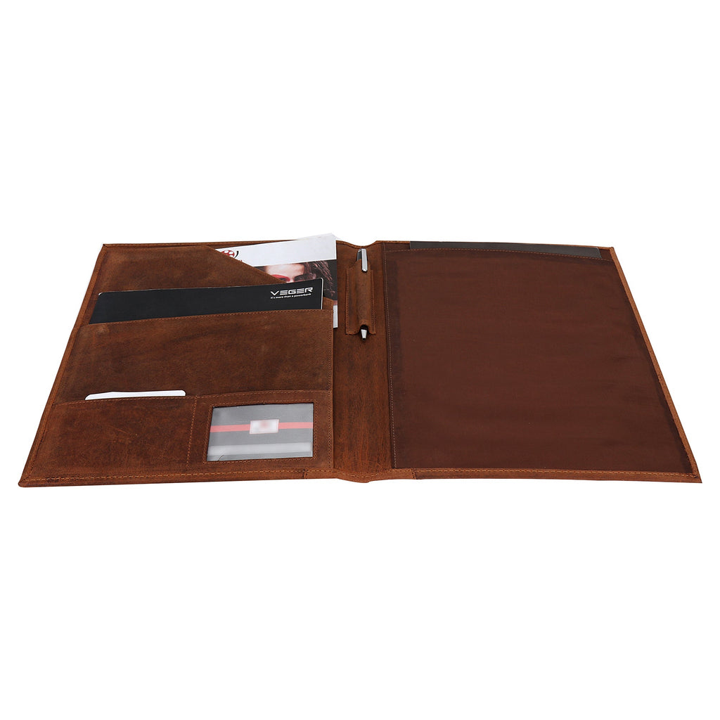 Royal Handmade Leather Portfolio (Brown)