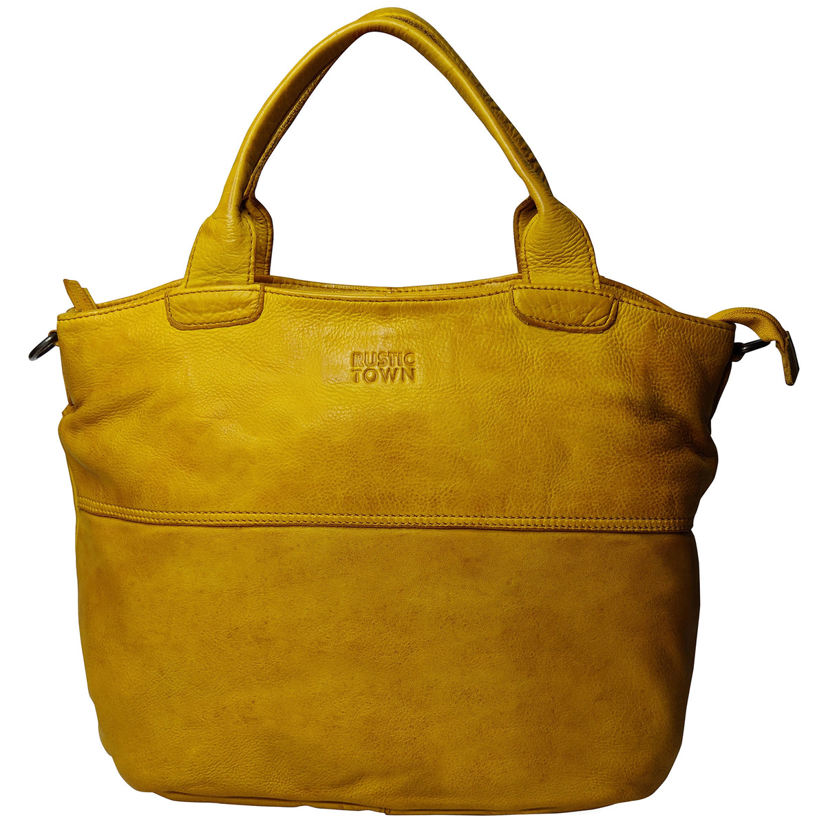 Leather Tote Bag for Women, Ocher
