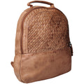 Leather Laptop Backpack for Women, Cognac