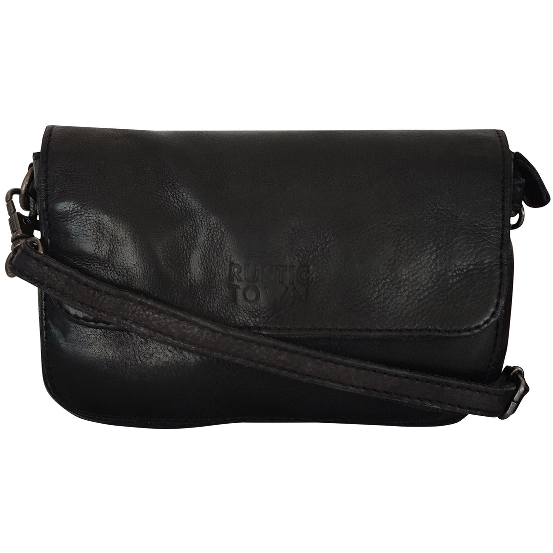 Women's leather black belly bag, women's leather shoulder bag