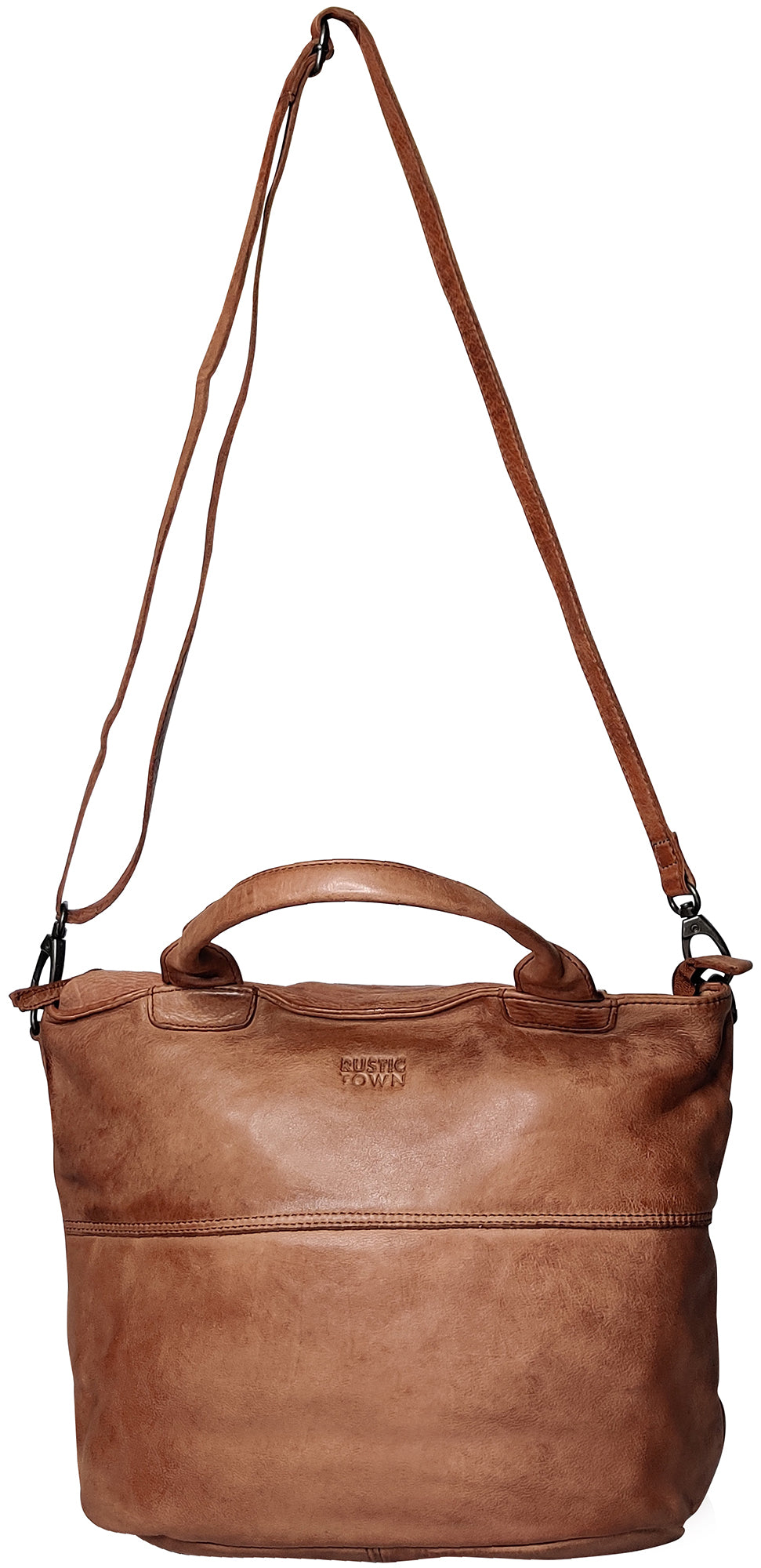 Leather Tote Bag for Women, Cognac