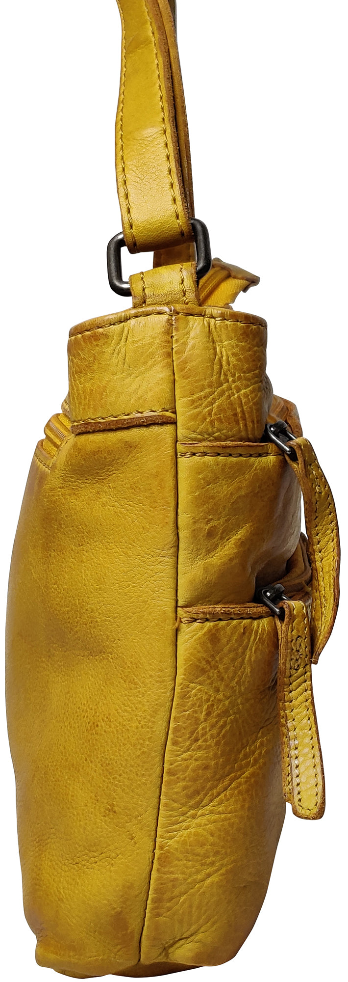 Leather Crossbody Bag for Women, Ocher