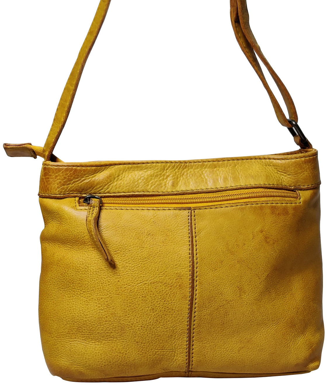 Leather Crossbody Bag for Women, Ocher