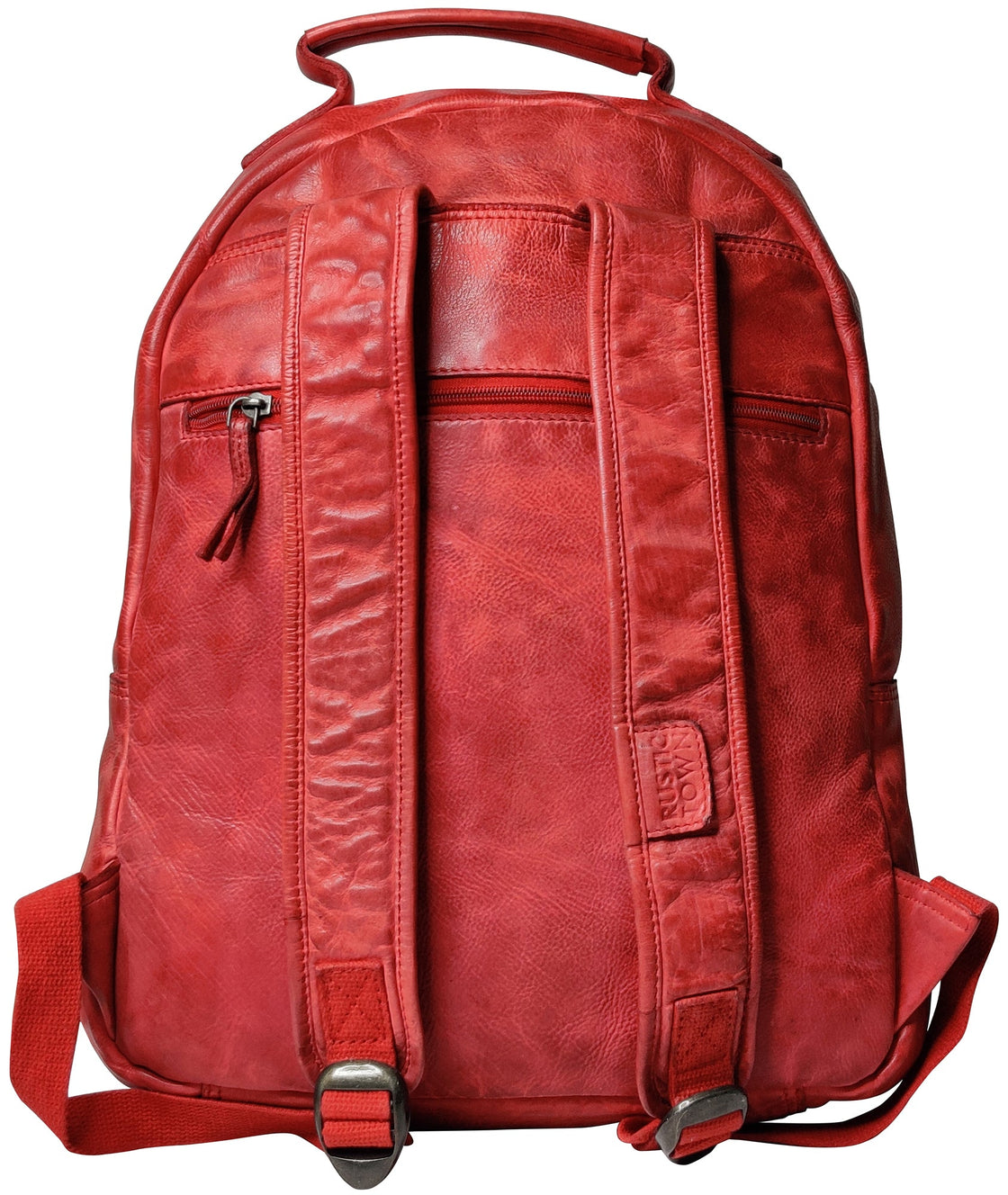 Leather Laptop Backpack for Women, Cherry