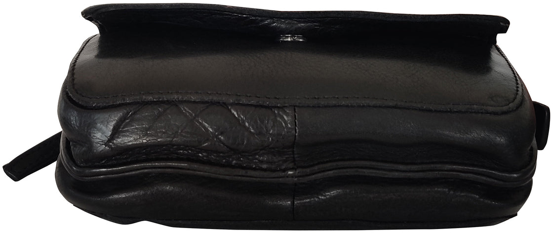 Scarlett ” Women's Handmade Tooled Leather Crossbody Bag ( Black ) – Ale  Accessories