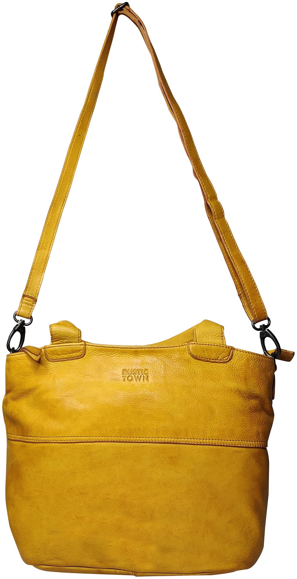 Leather Tote Bag for Women, Ocher