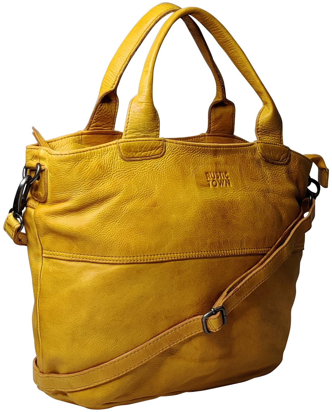 Leather Tote Bag for Women, Ocher