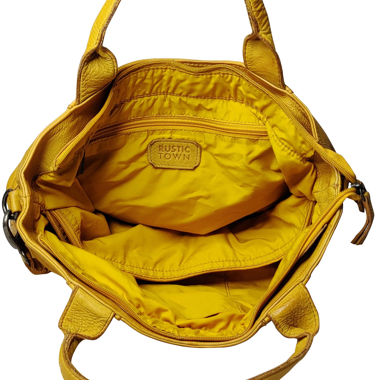 Leather Tote Bag for Women, Ocher
