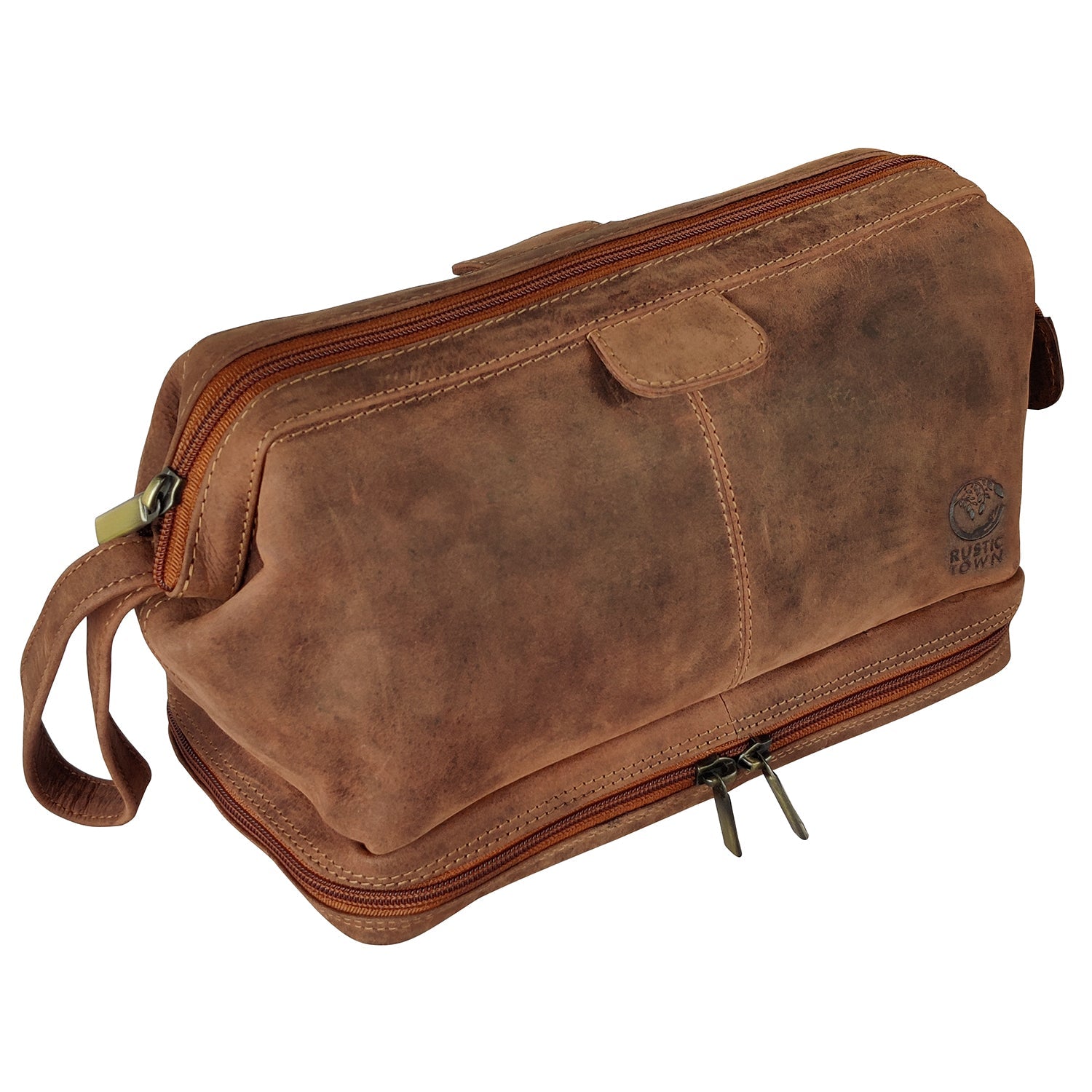 RUSTIC TOWN Leather Wrist Bag for Men - Compact India