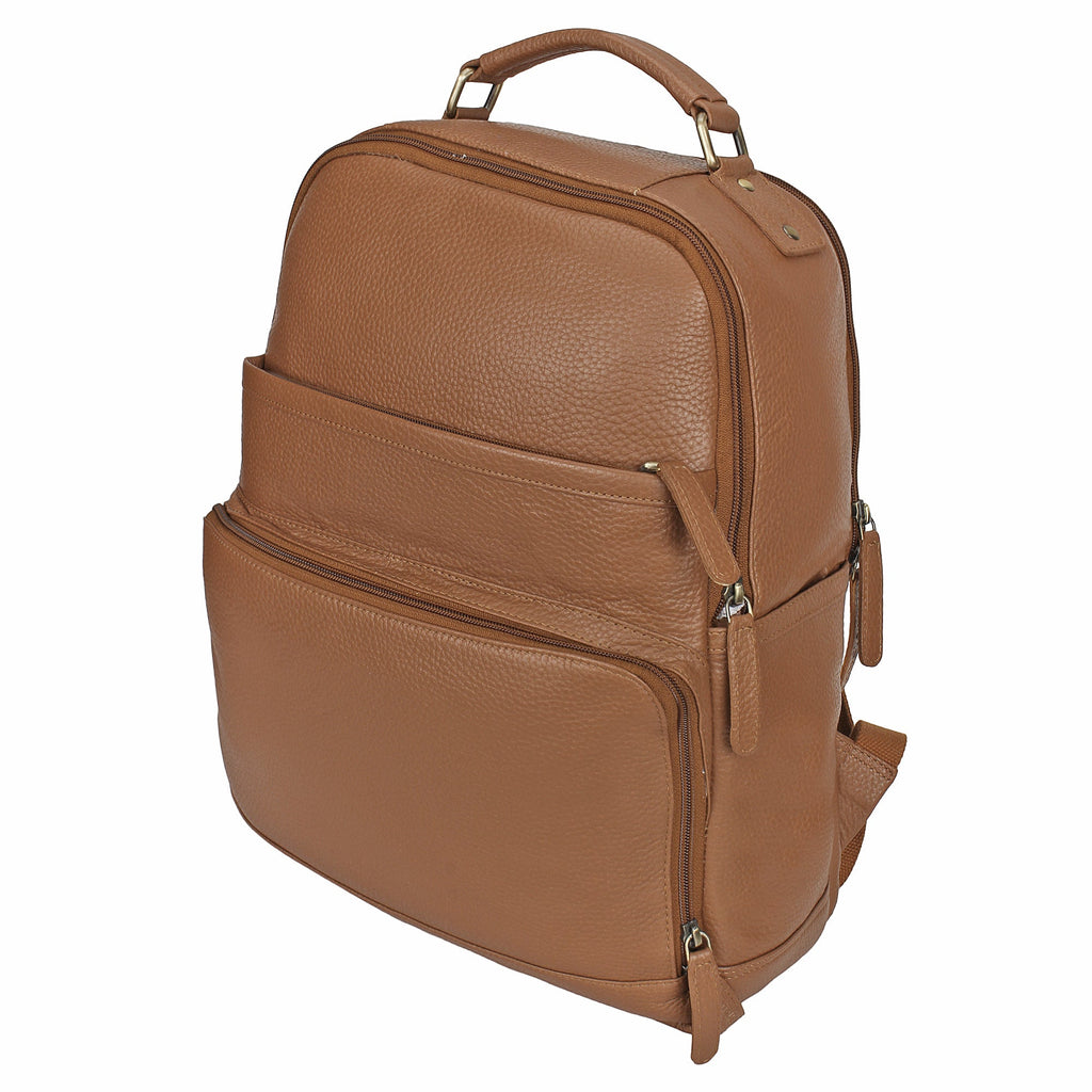Genuine Leather Travel Backpack for Men Women