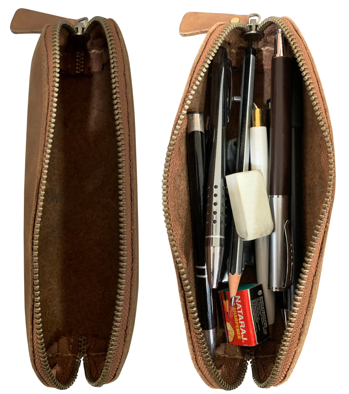 Jerry Vintage Leather Pen Pencil Case