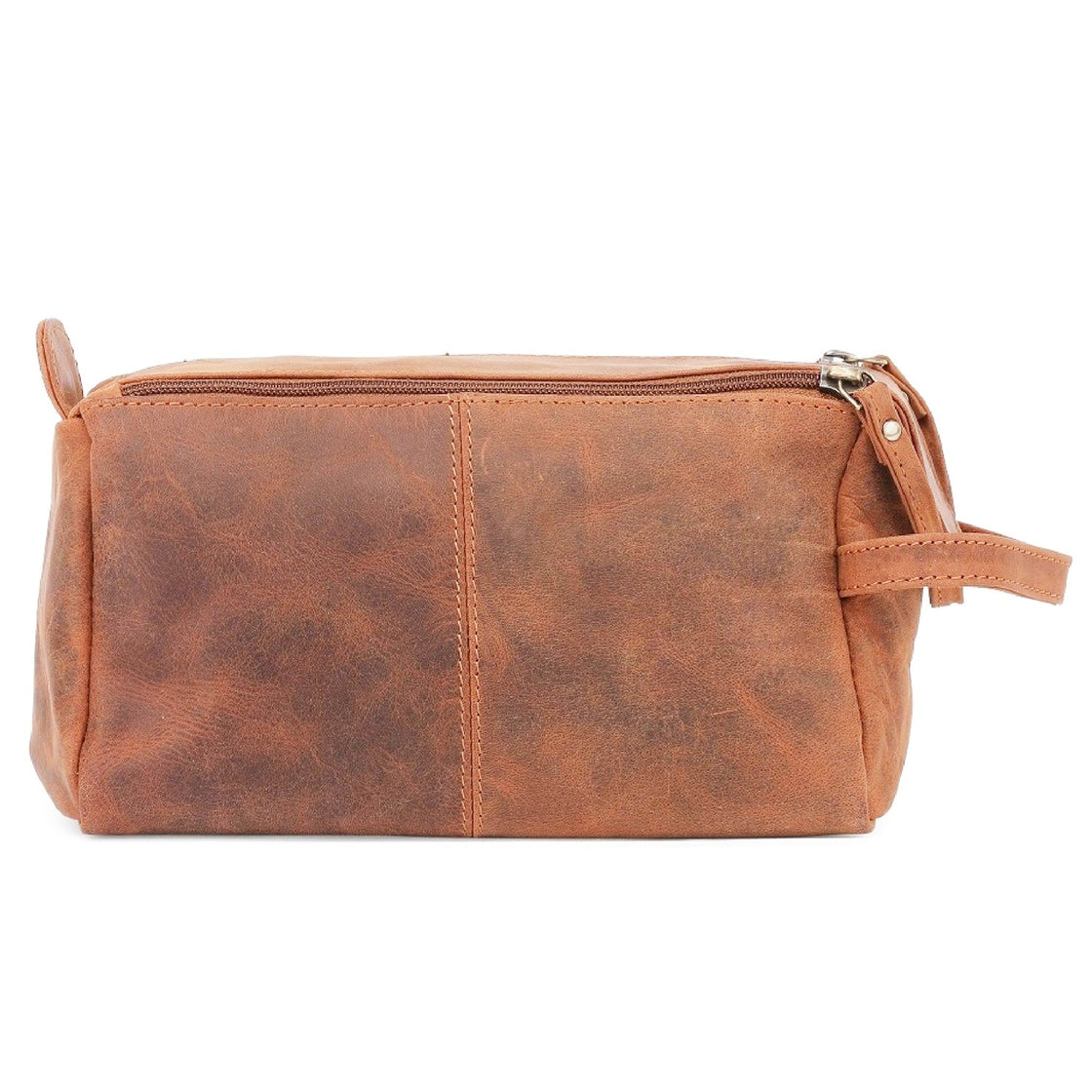 Genuine Leather Travel Toiletry Bag (Brown)