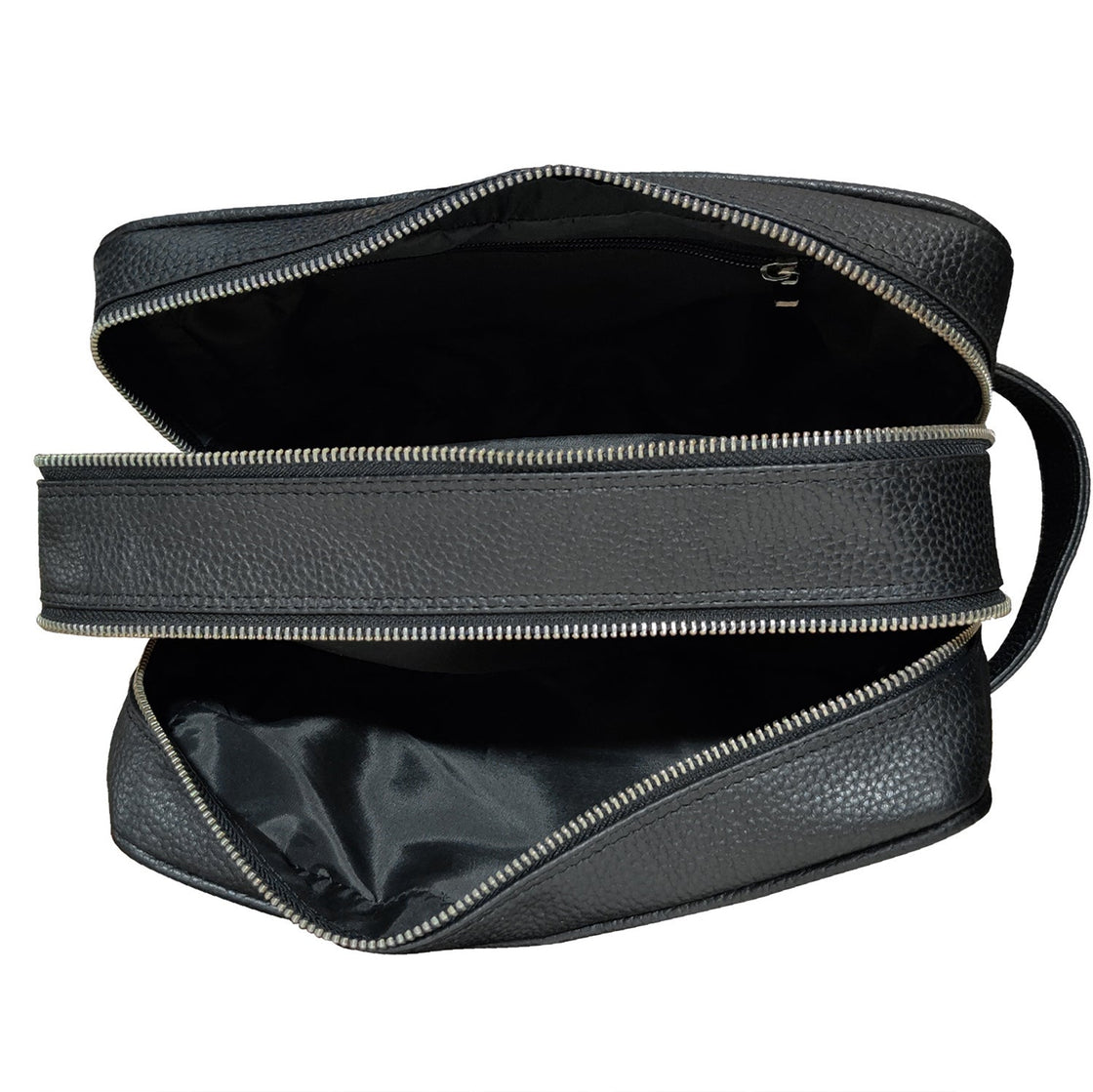 Johnny Leather Travel Toiletry Bag (Black)