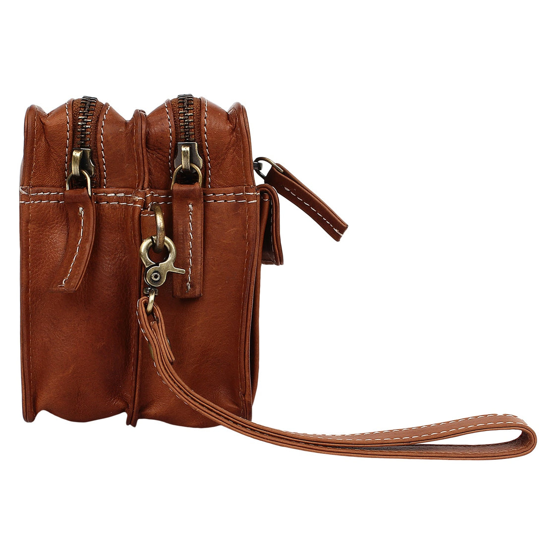 Leather Hand Pouch Men Purse Wallet Clutch Wrist Bag