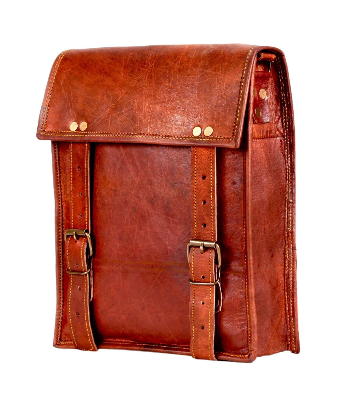 Zeus 11" Leather Crossbody iPad Messenger Bag