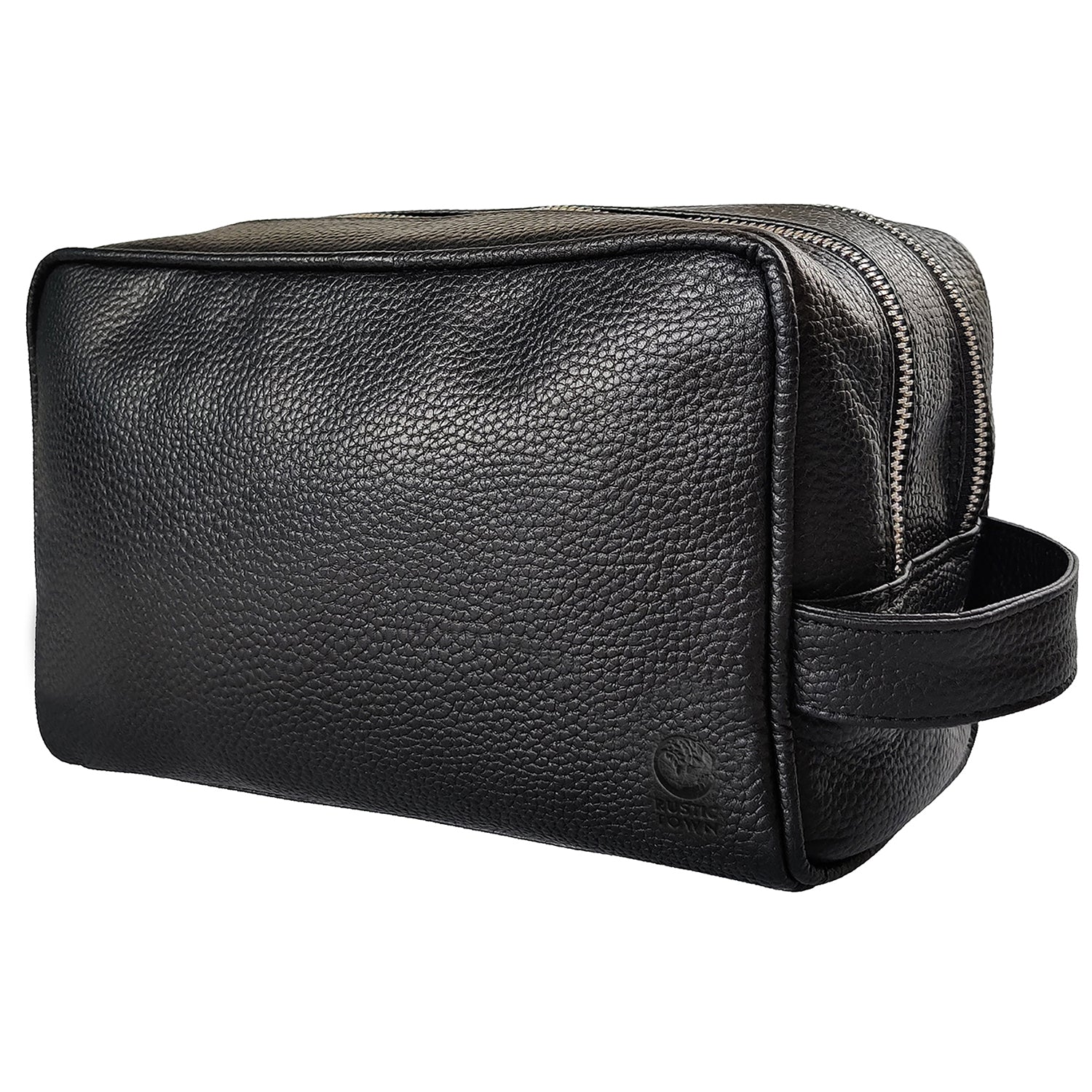 3 Piece Toiletry Bag Set - Real Premium Pebbled Leather – Rustico