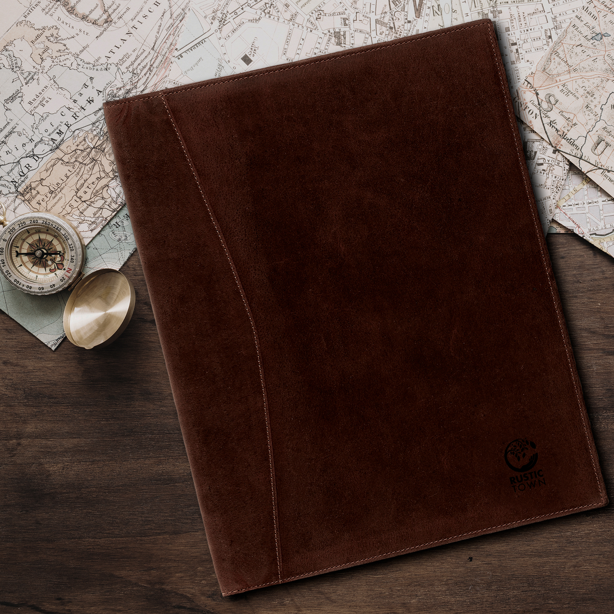 Royal Leather Portfolio (Dark Brown)