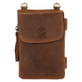 Genuine Leather Crossbody Travel Wallet for Women