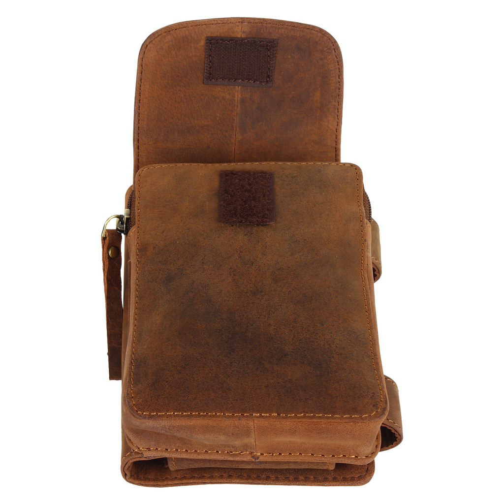 Genuine Leather Crossbody Travel Wallet for Women