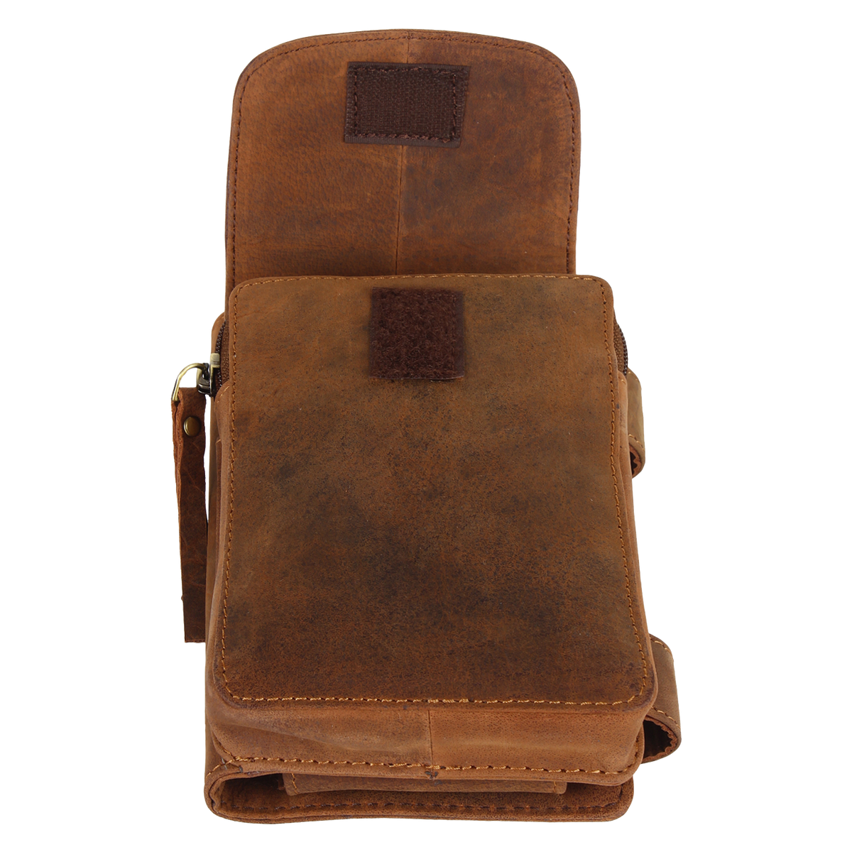 Genuine Leather Crossbody Travel Wallet for Women