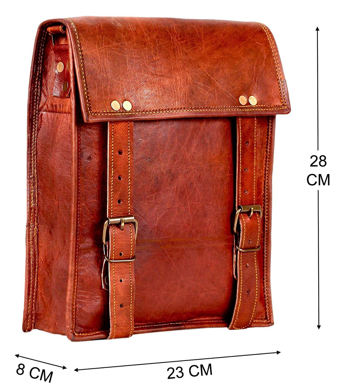 Zeus 11" Leather Crossbody iPad Messenger Bag