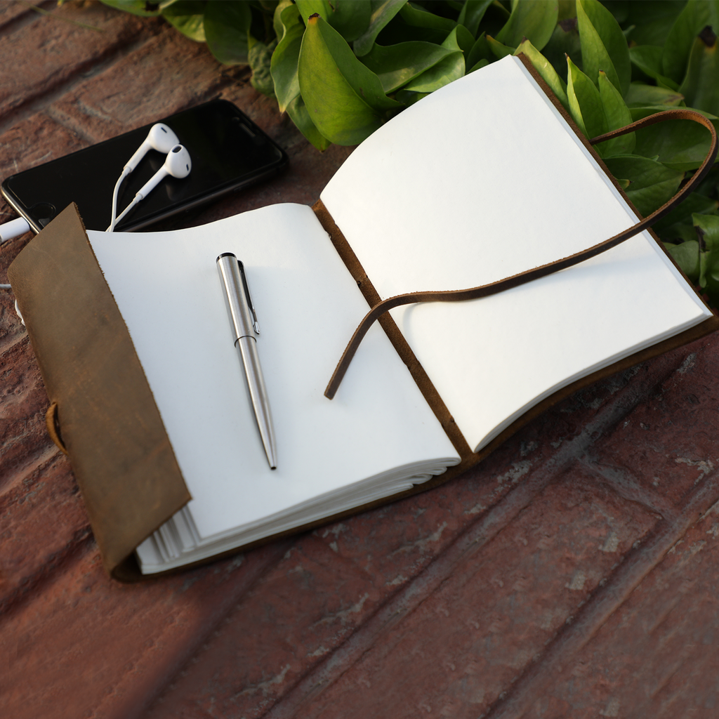 Heart Embossed Leather Journal for Women
