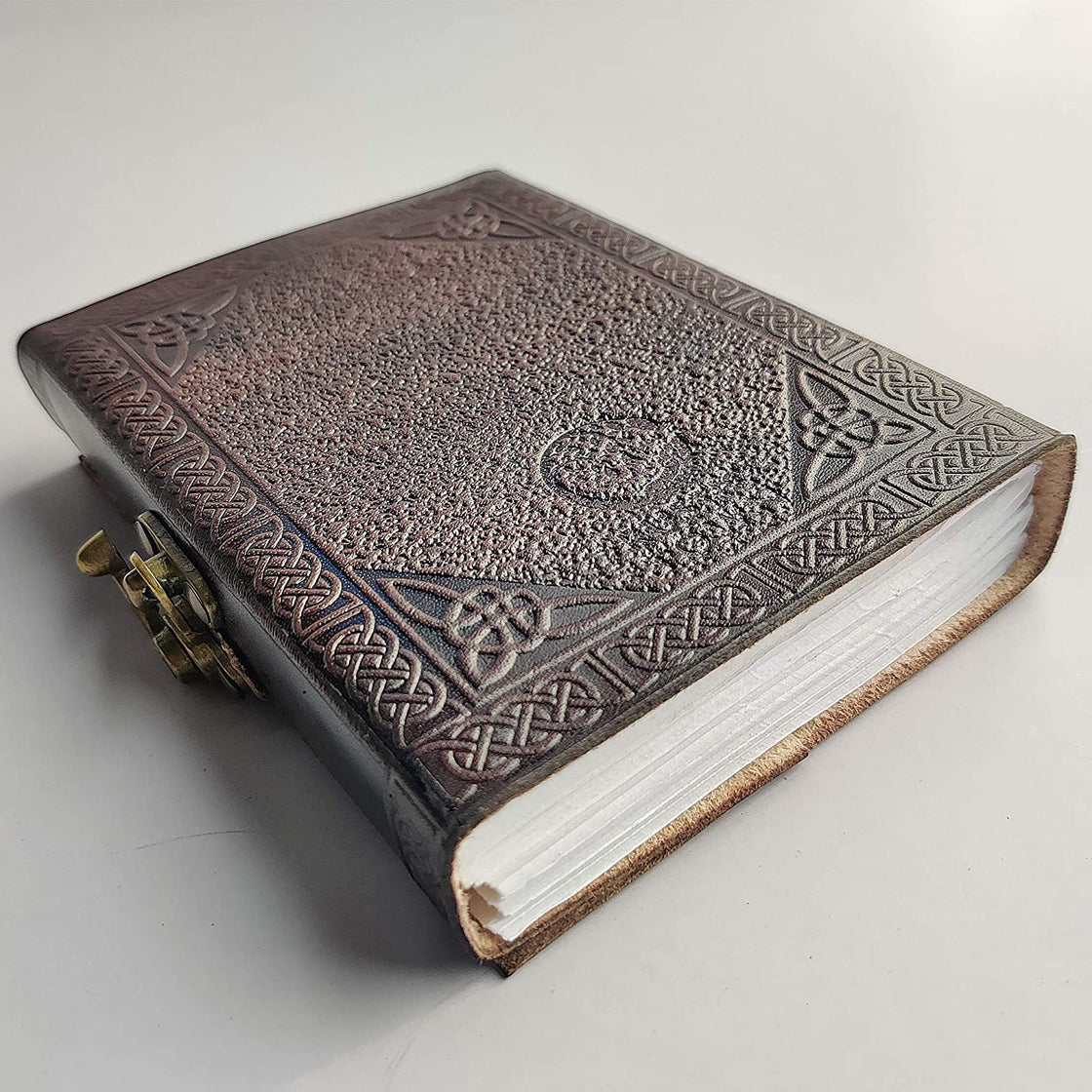 Hand Painted Sacred Tree of Life Leather Journal Travel Diary Notebook