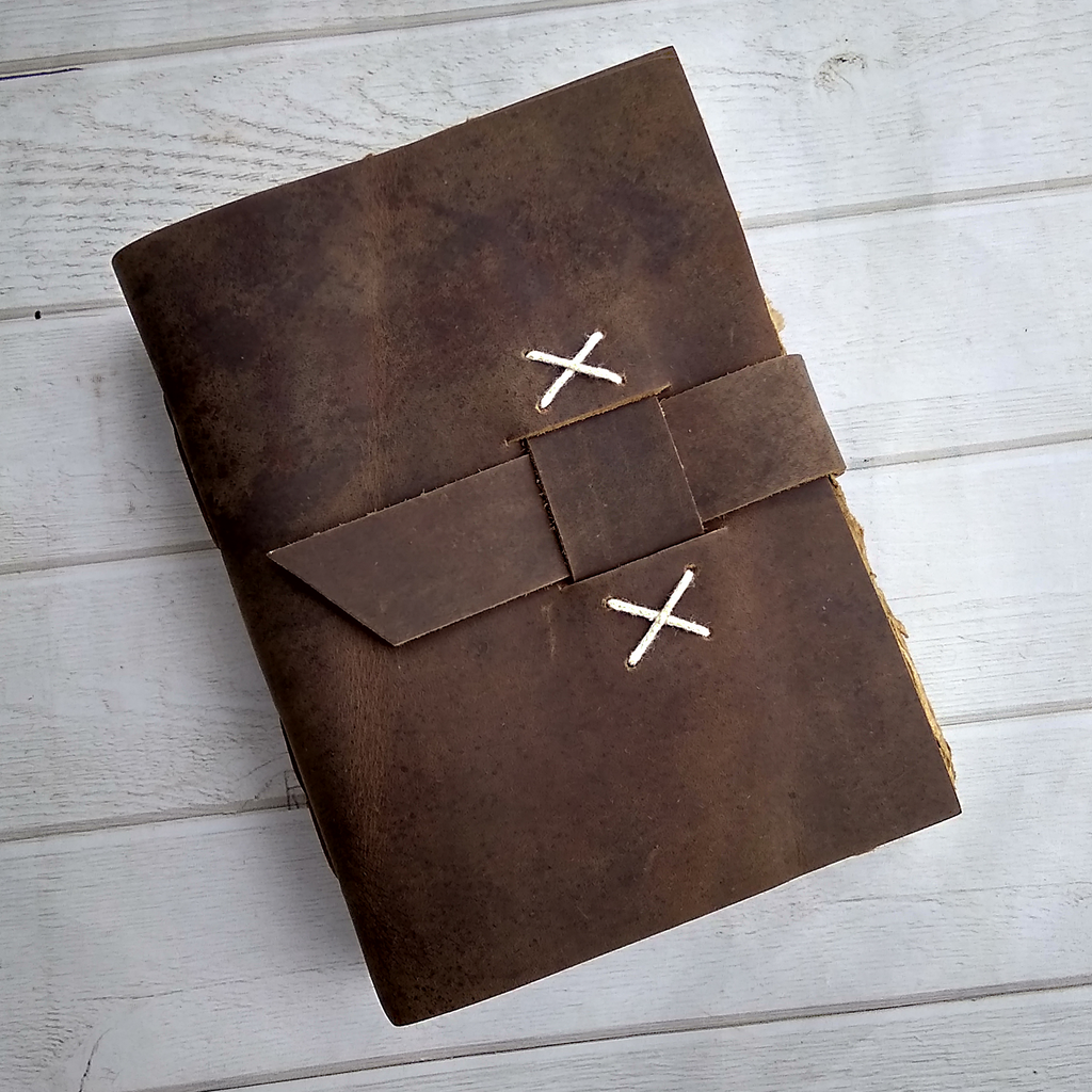Deckle Edge Paper Vintage Leather Journal